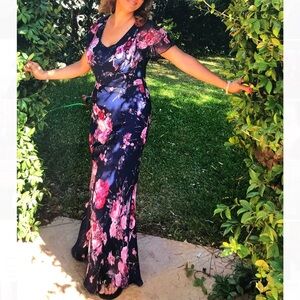 Floral Georgette short sleeve dress